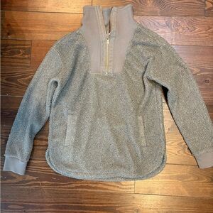 Maurices taupe pullover with ribbed trim